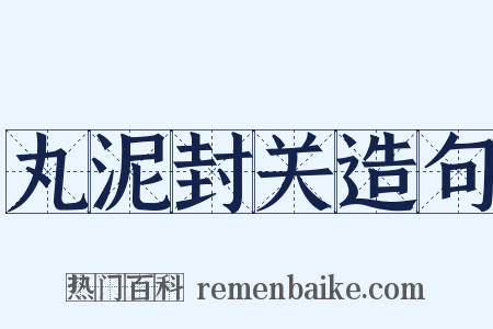 丸泥封关造句是什么意思的图片